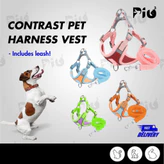 cat dog harness leash breathable vest plain flower design for puppy with flower decoration kolar bunga
