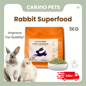carino pets premium rabbit superfood 1kg rabbit food pellet probiotics